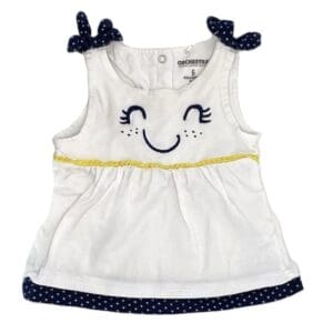 t-shirt bébé fille blanc smile