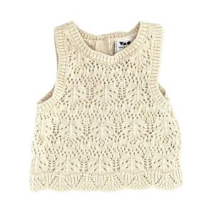 Gilet en maille sans manches bébé fille