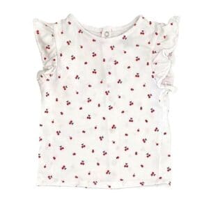 t-shirt bébé fille blanc cerises