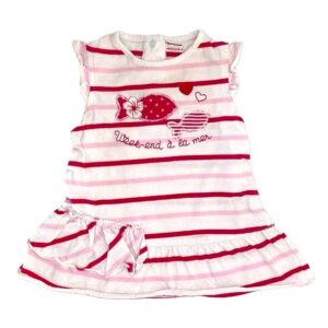 Robe bébé à rayures