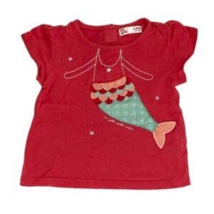 T-shirt bébé fille rose sirène