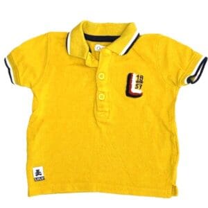 polo bébé garçon jaune manches courtes