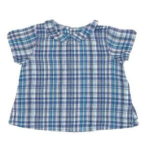 Blouse bébé à carreaux