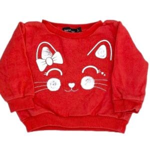Pull bébé chat rouge