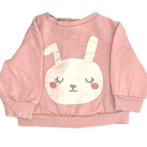 Pull bébé lapin rose